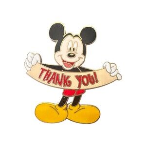 2003 Disney Mickey Mouse Thank You Lapel Pin - 2” Collectible